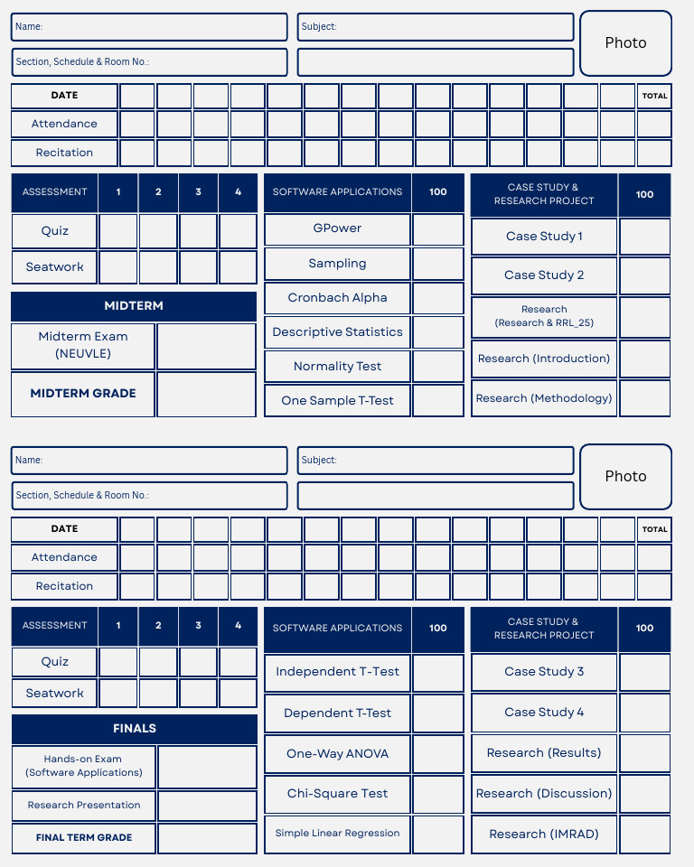 Applied Stat Index Card Template v3 | PDF | Student's T Test | Research ...