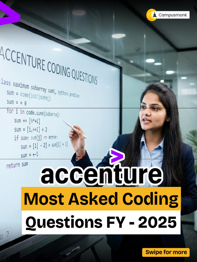 Accenture Most Asked Coding Questions - FY 2025 | PDF | Integer ...