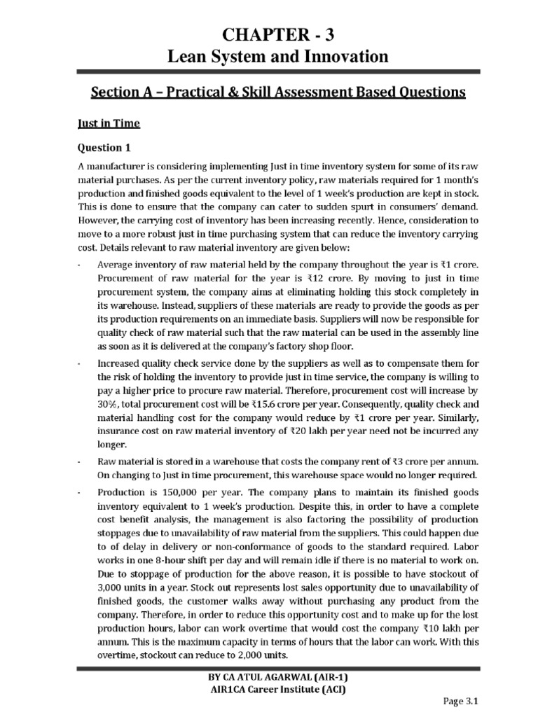 Chapter 3 Lean System and Innovation | PDF