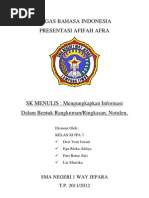 Download Mengungkapkan informasi dalam bentuk rangkumanringkasan notulen rapat dan karya ilmiah by Dee Dhanie SN100072838 doc pdf