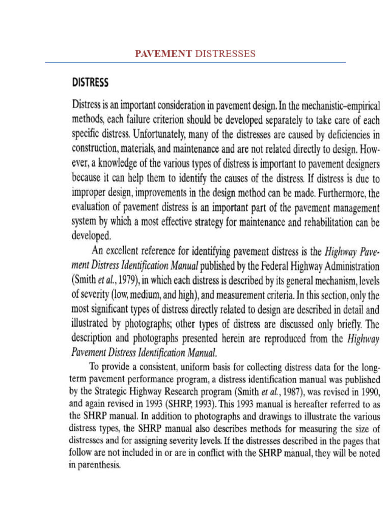 Distresses in Pavementsssssssss | PDF | Road Surface | Concrete
