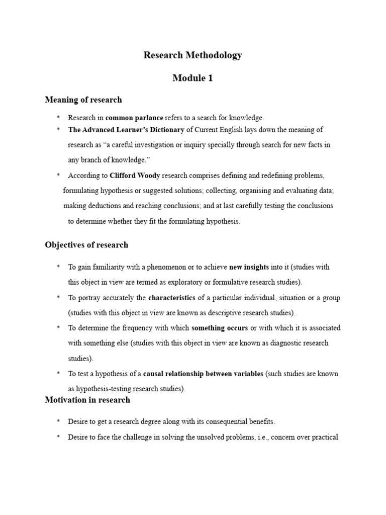 Module 1 | PDF | Quantitative Research | Hypothesis