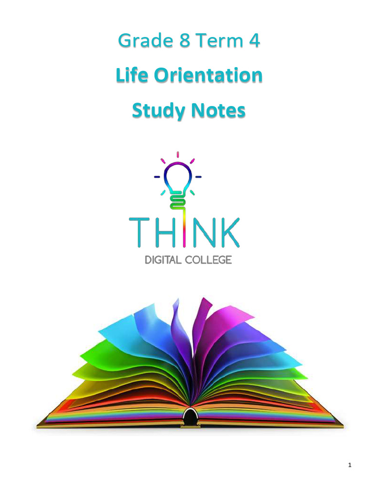 Life Orientation Term 4 Grade 8 Sturdy Note | PDF | Violence Against ...