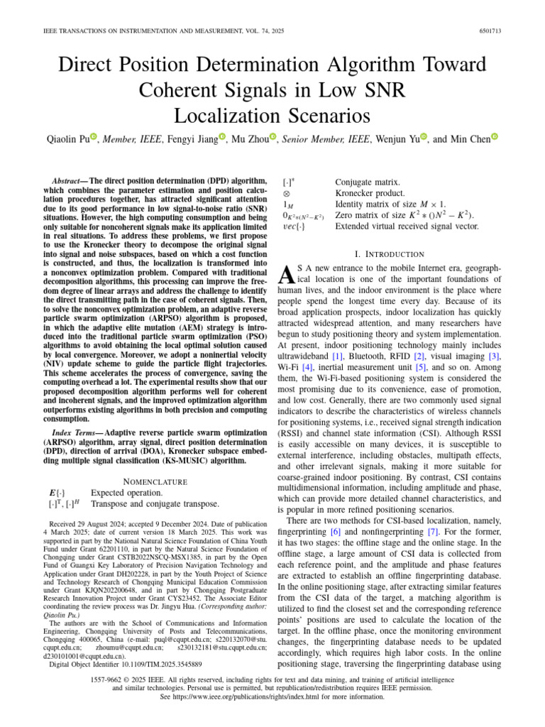 Direct Position Determination Algorithm Toward Coherent Signals in Low ...