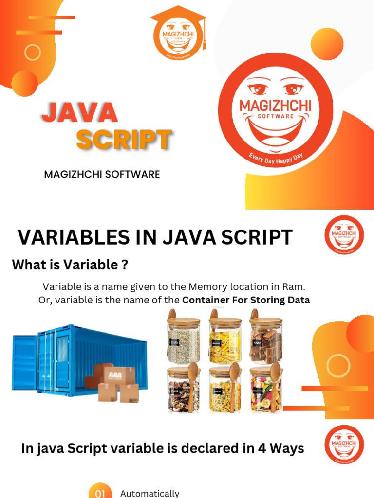 Class 2) Variables in Java Script | PDF