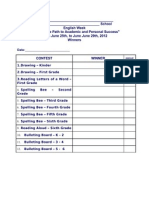 English Contests Judging Criteria Forms