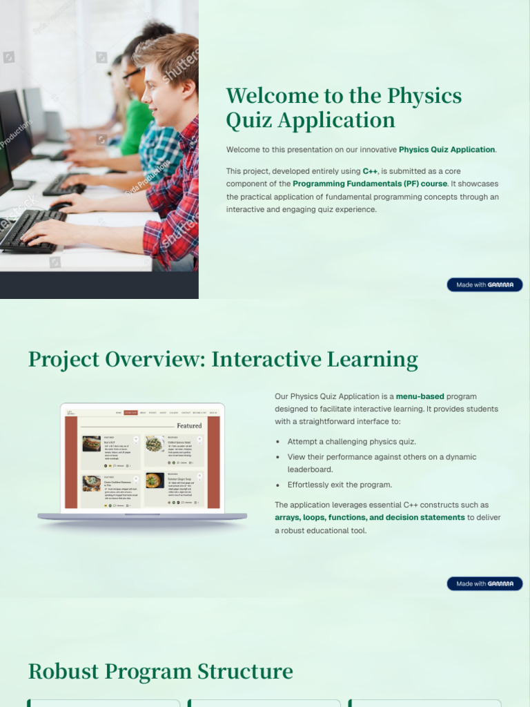 Welcome To The Physics Quiz Application | PDF | C++ | Control Flow