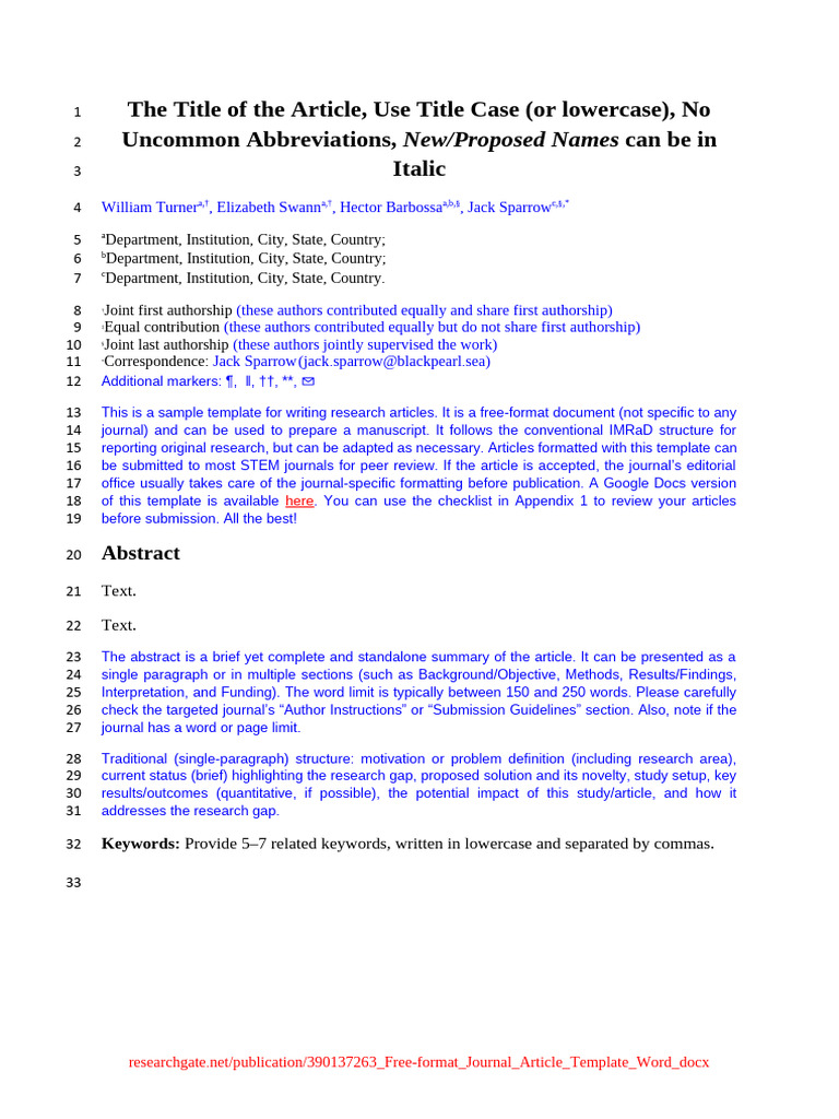 Journaltemplatefree Format | PDF | Citation | Systematic Review