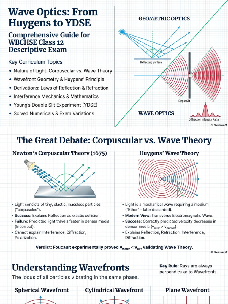 Wave Optics Huygens Interference | PDF