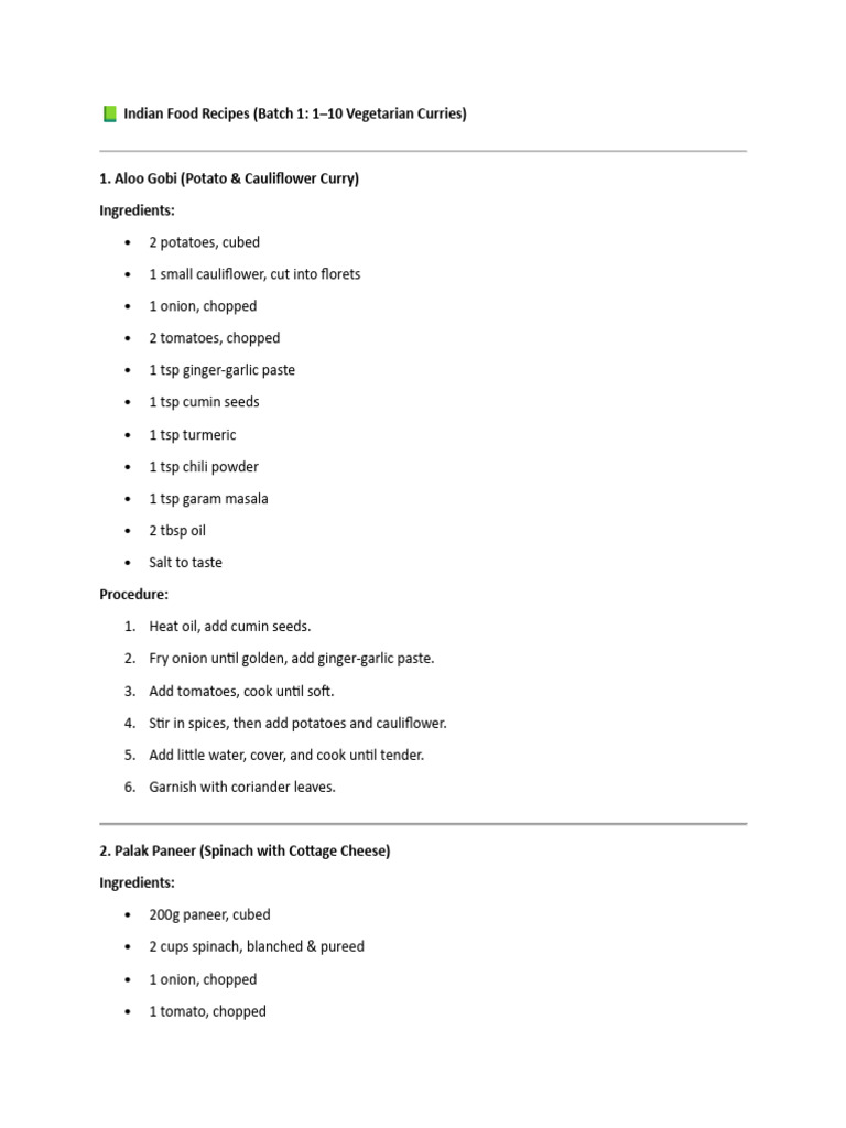 ? Indian Food Recipes | PDF | Curry | Indian Cuisine