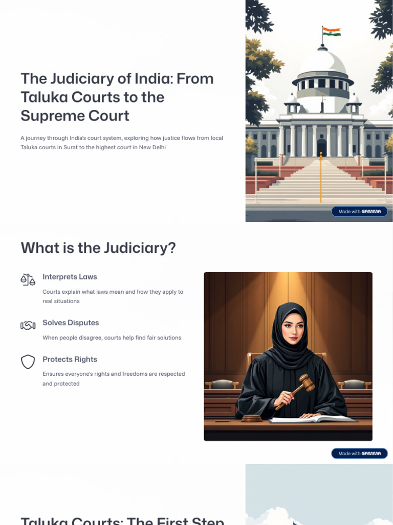 The Judiciary of India From Taluka Courts To The Supreme Court | PDF ...