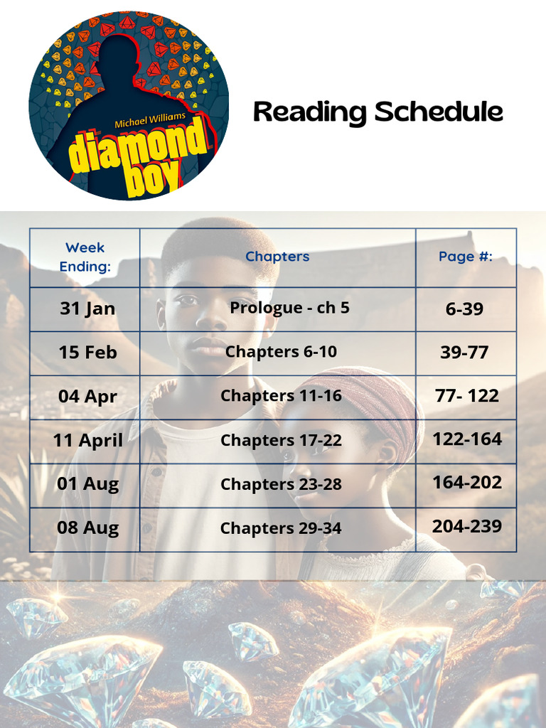 Diamond Boy Reading Schedule | PDF