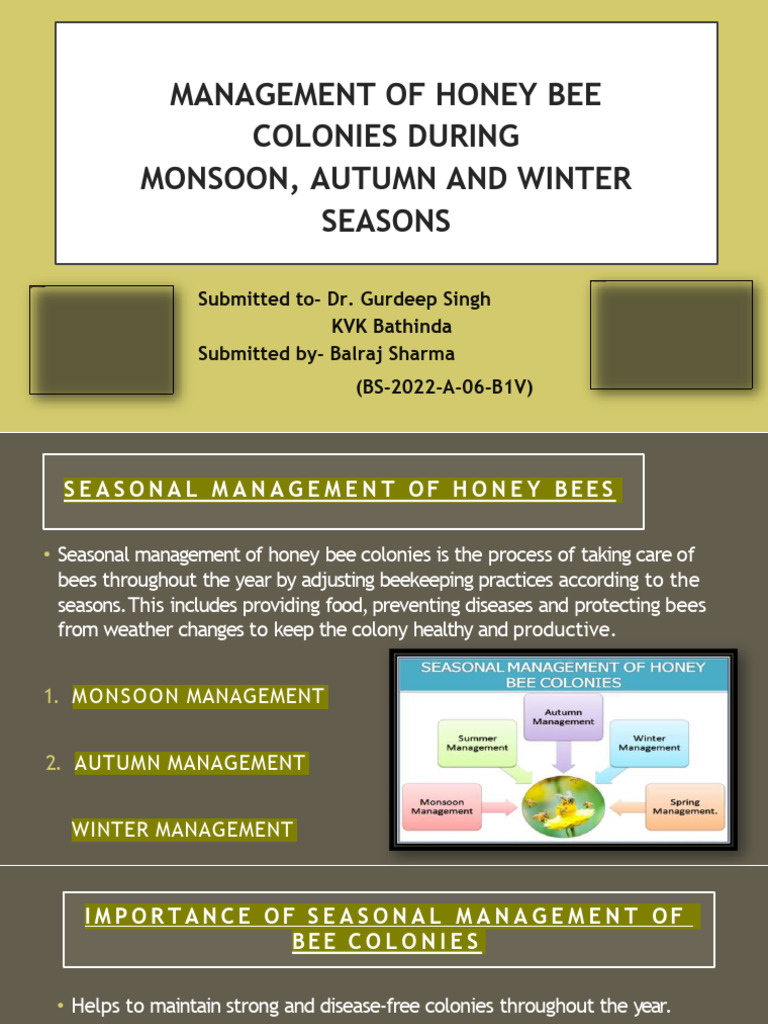 Management of Honey Bees During Winter, Autumn and Monsoon-2-1 | PDF