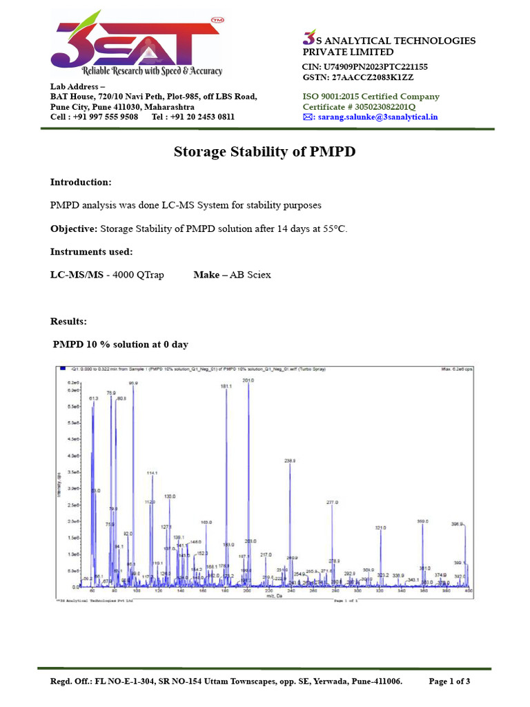 Storage Stability of PMPD | PDF | Laboratories