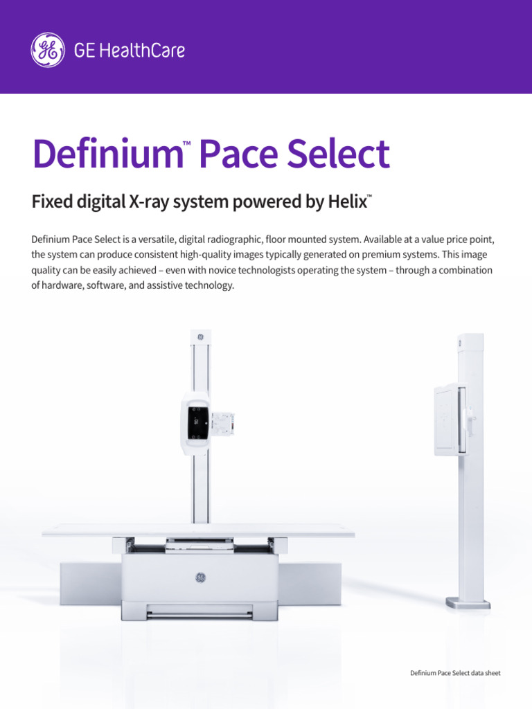 Definium Pace Data Sheet JB24187XX 051523 | PDF | Radiography | Radiology