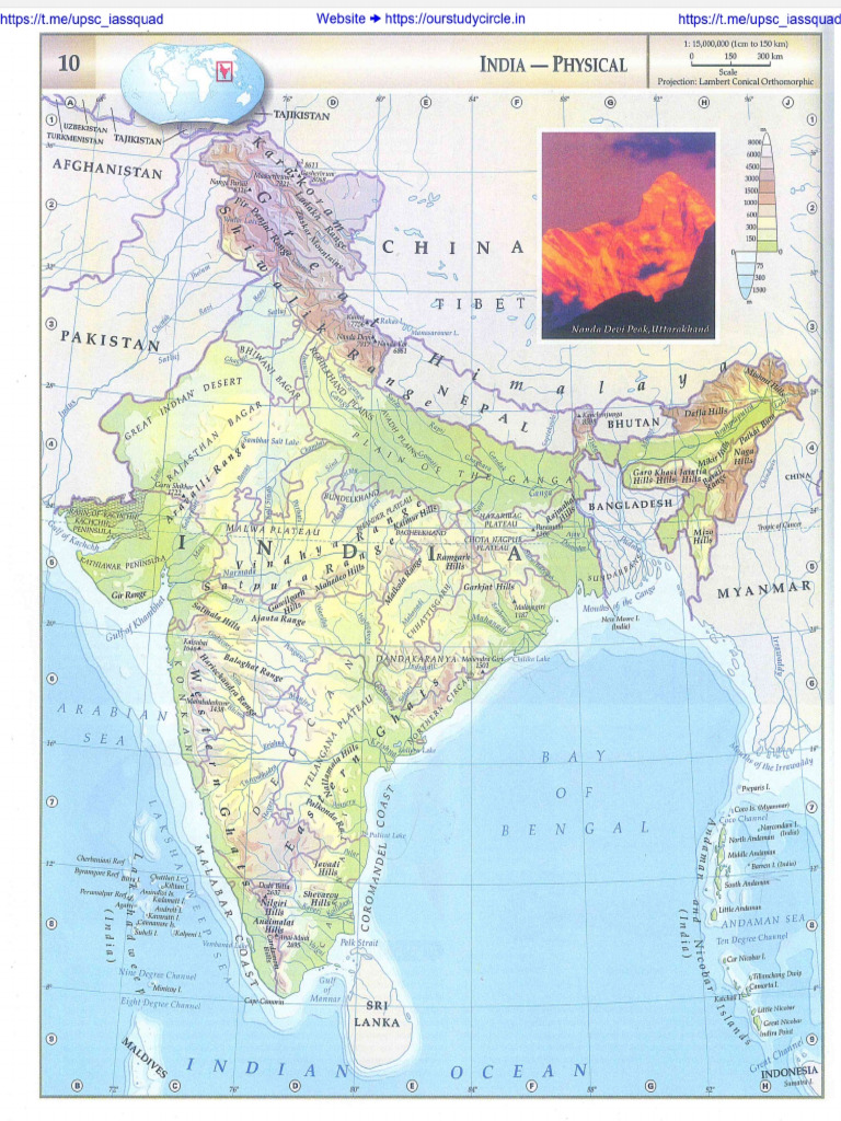 Indian Physical Map | PDF