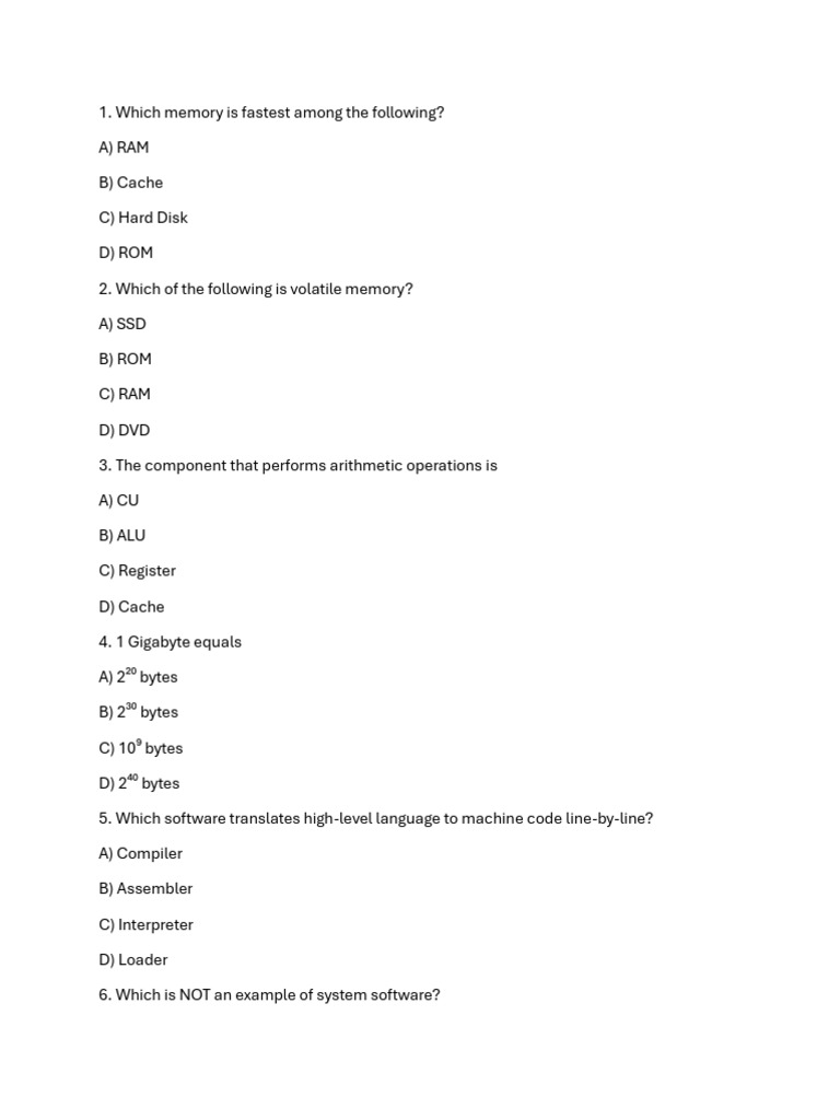11th MCQ | PDF | Computer Data Storage | Random Access Memory