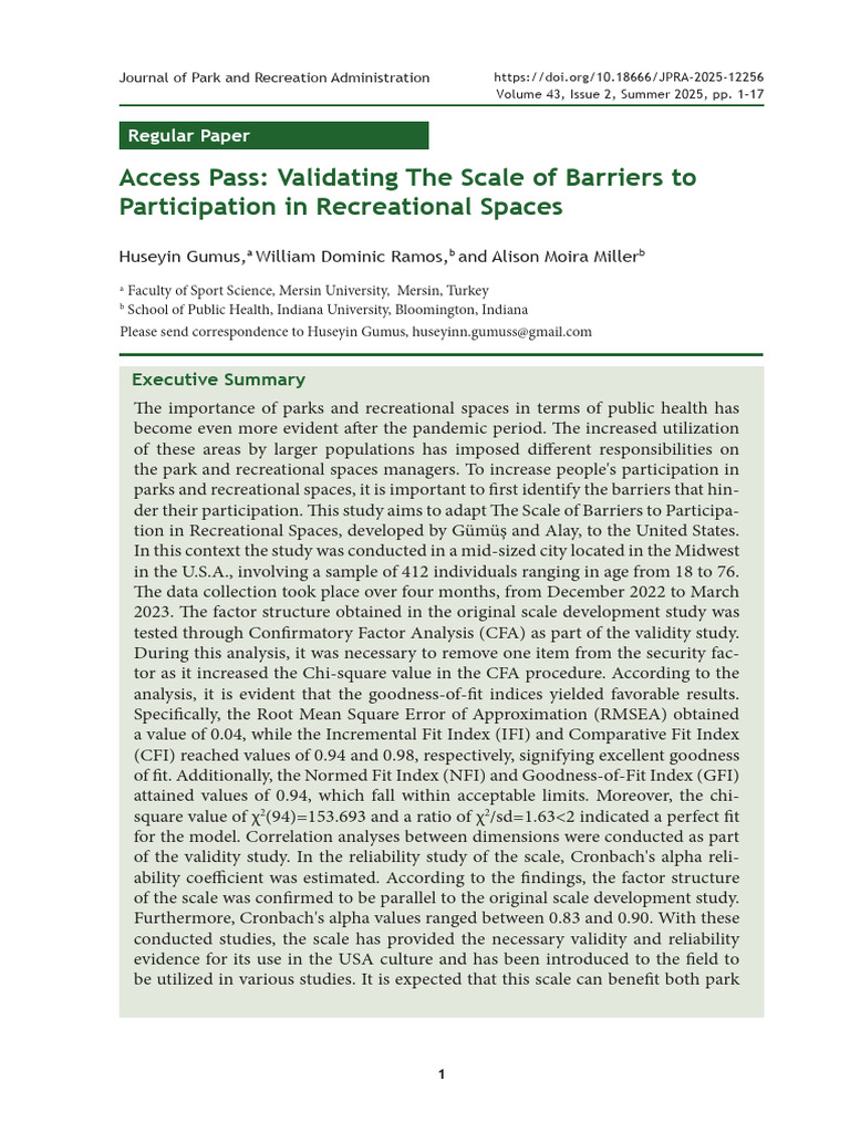 Park & Recreation Admin - SD | PDF | Statistical Analysis | Teaching ...