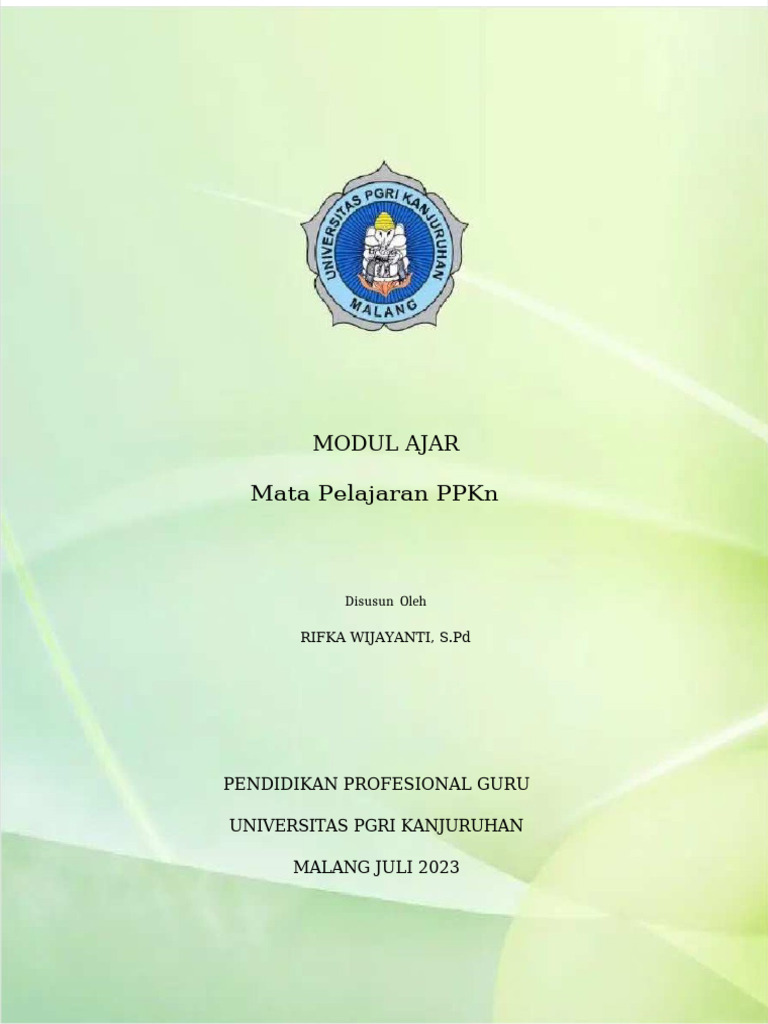 PDF Modul Ajar Pendidikan Pancasila Kelas 2 Compress | PDF