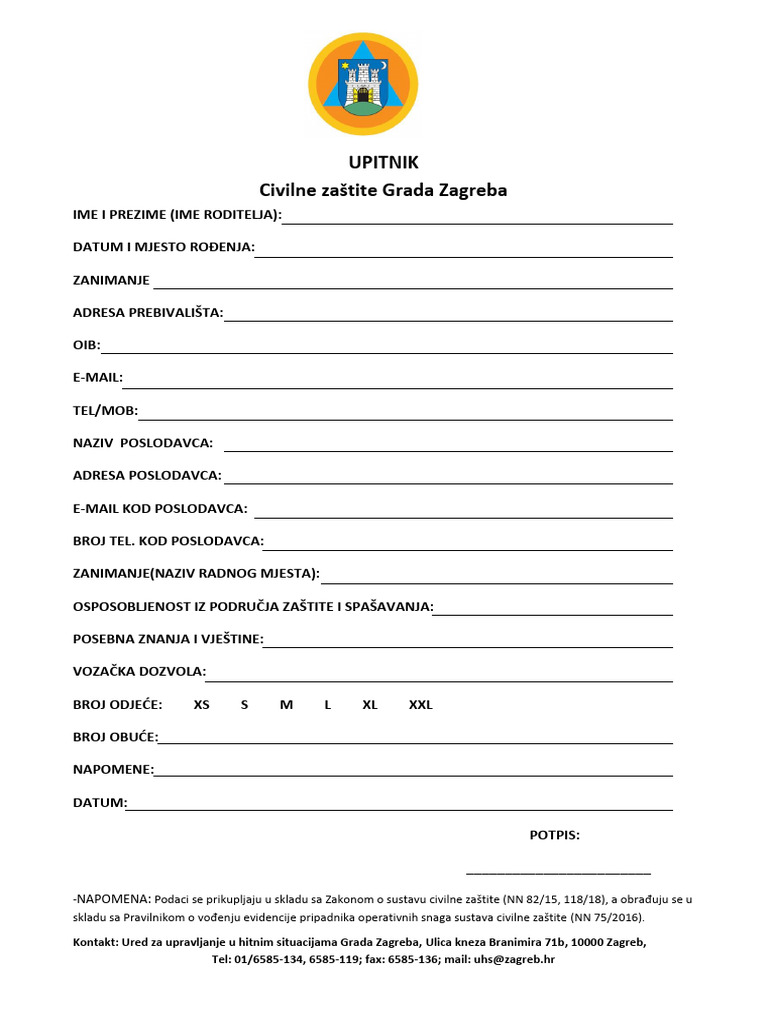 CZ Upitnik | PDF