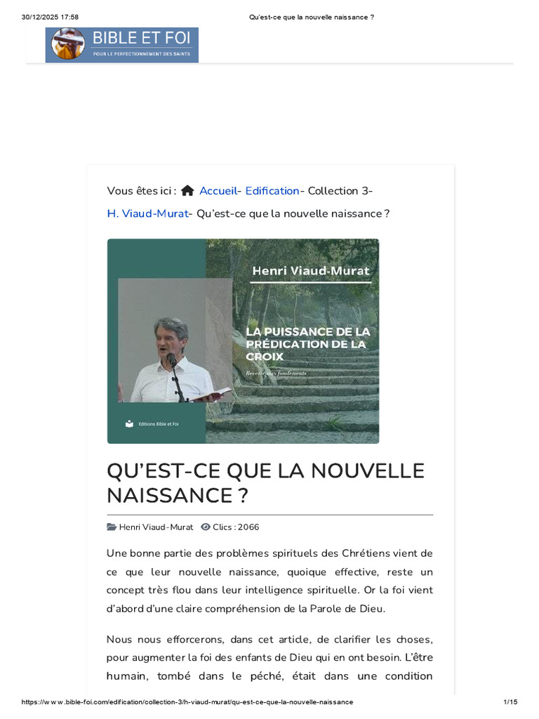 Qu'est-Ce Que La Nouvelle Naissance | PDF | Jésus | Dieu