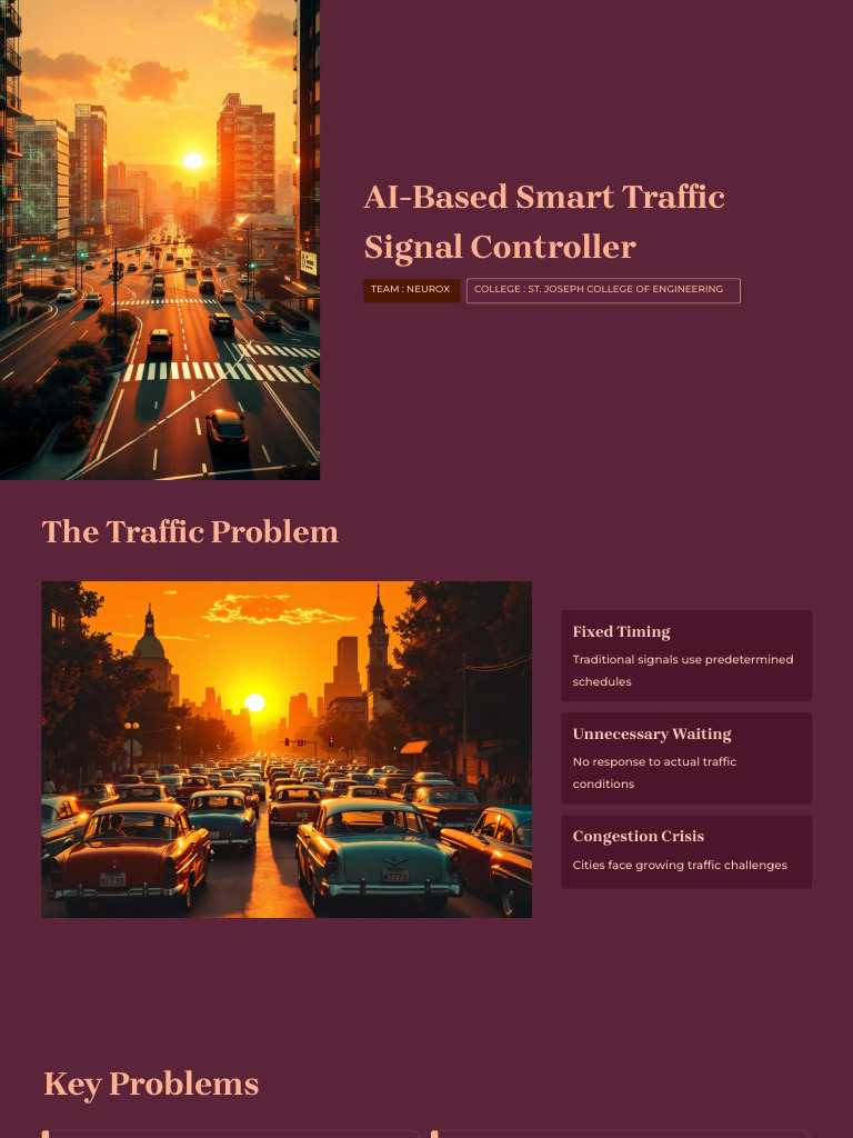 AI Based Smart Traffic Signal Controller | PDF | Traffic | Artificial ...