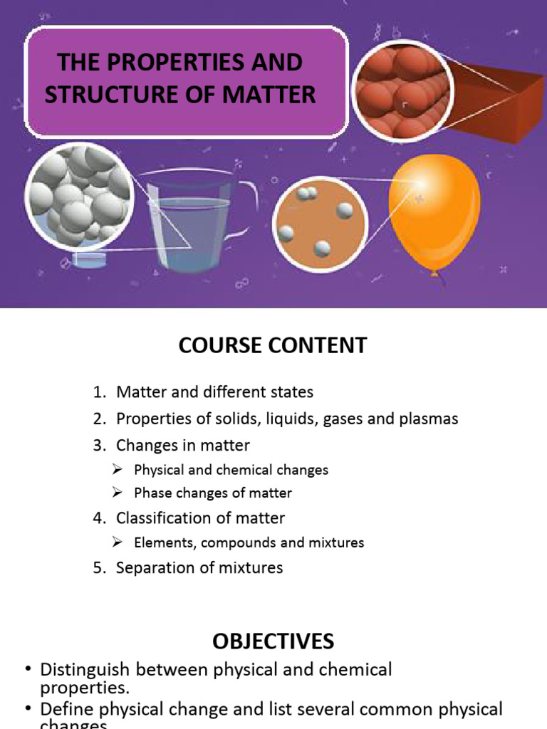 Properties and Structure of Matter | PDF | Matter | Gases