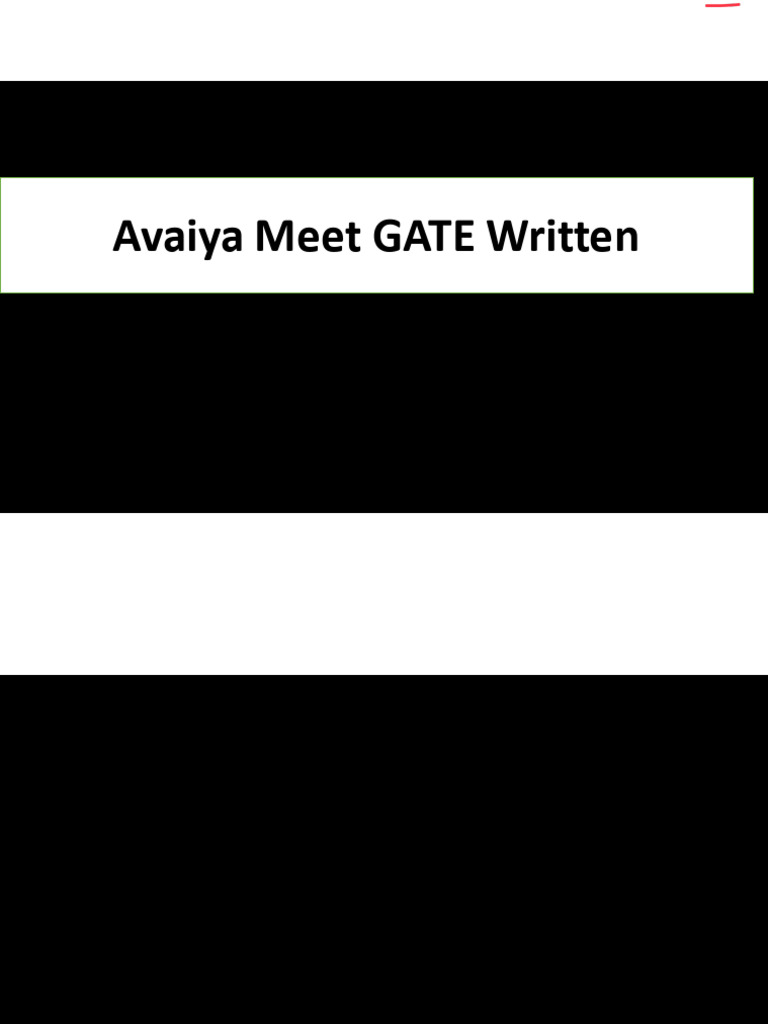 GATE Written Notes 2 | PDF