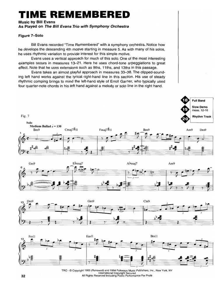 Bill Evans Piano Transcriptions 3 | PDF