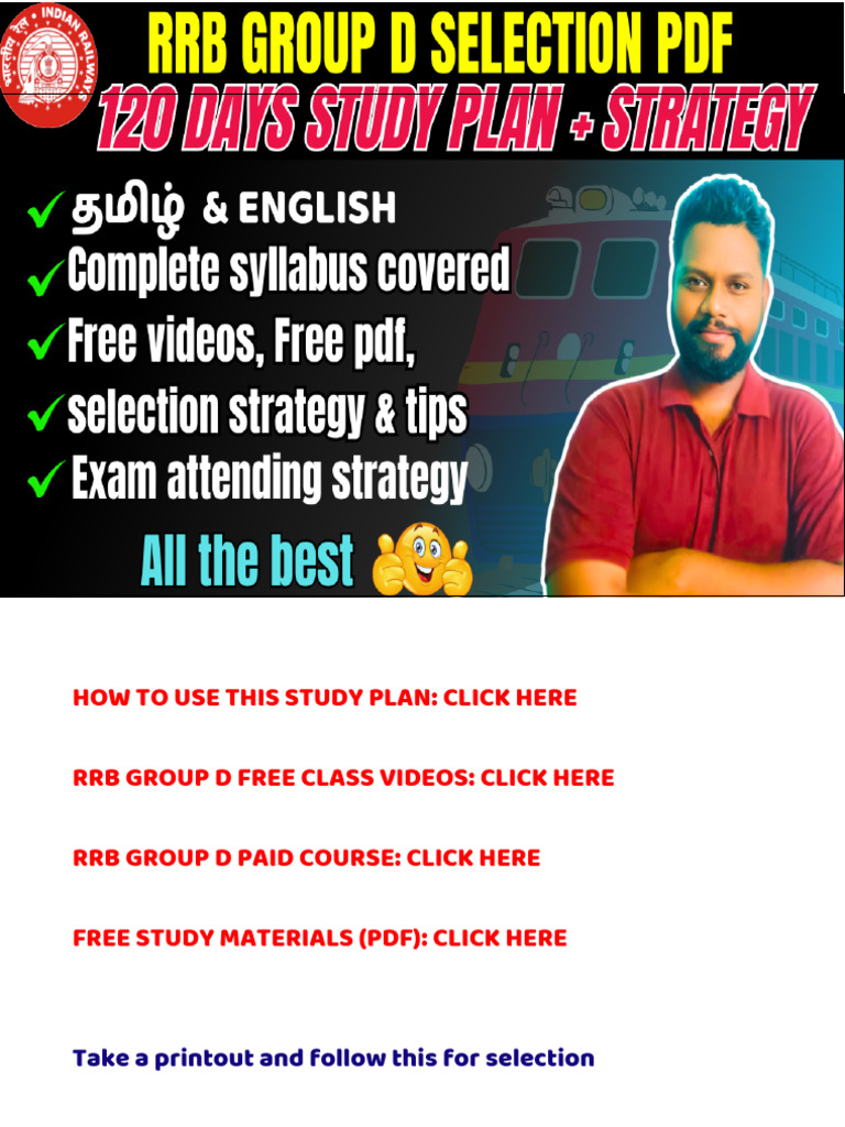 Group D 2026 Study Plan LWV | PDF