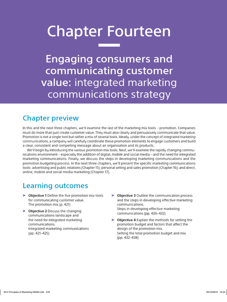 Chapter 15 Kotler 2019 | PDF | Marketing Communications | Marketing