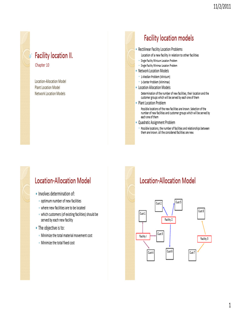 FPD LocationAllocationModel | PDF | Vertex (Graph Theory) | Combinatorics
