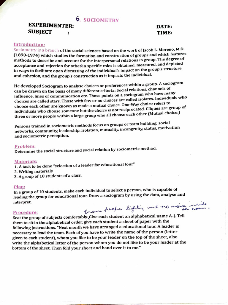 Practical 6 Sociometry 1 | PDF | Human Communication | Communication
