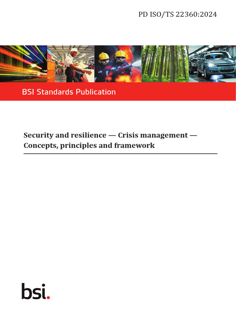 PD Iso TS 22360-2024 | PDF | System | Crisis Management