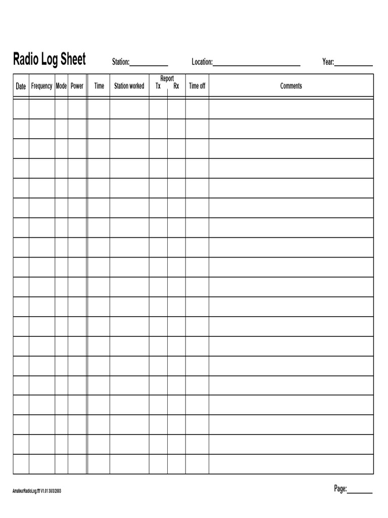 Amateur Radio Log | PDF