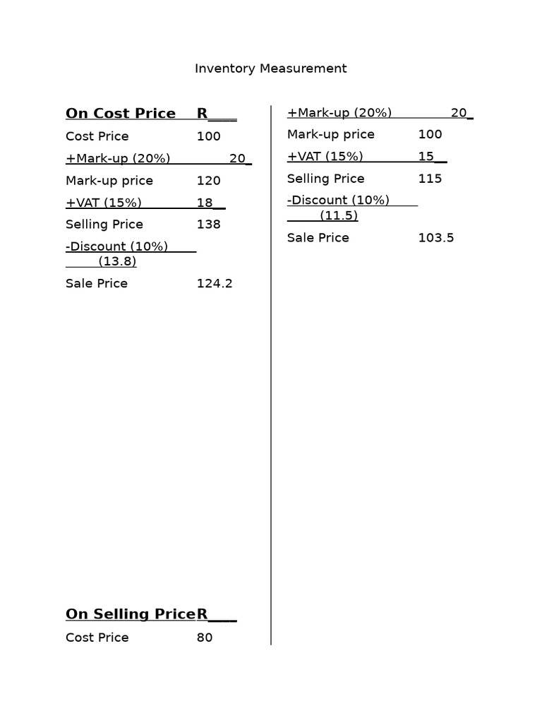 Inventory Measurement - IAS 2 | PDF
