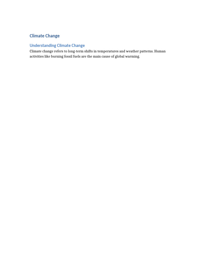 Climate Change Document | PDF