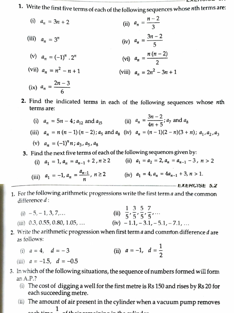 Cha 5 Practice Problems Class 10th | PDF | Mathematics | Mathematical ...