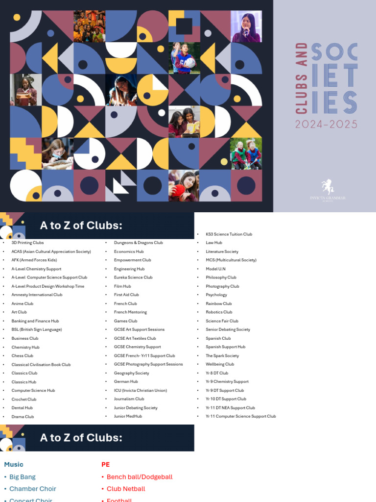 Clubs and Societies 24 25 | PDF | Orchestras | Choir