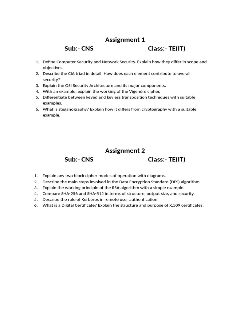 Assignment 1 N 2 | PDF