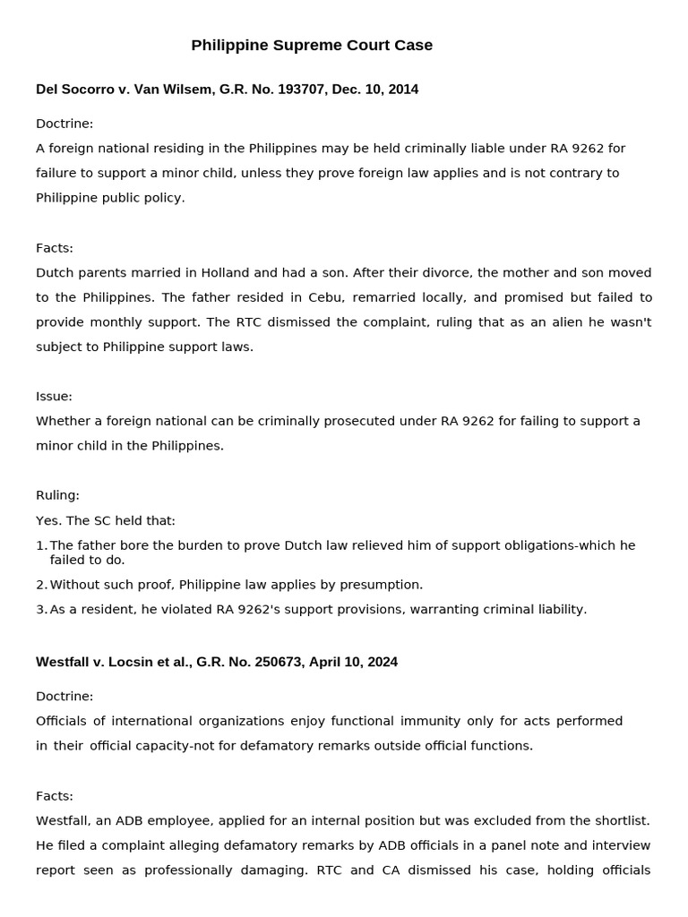 Philippine Supreme Court Case Digests-Combined | PDF | Annulment | Divorce