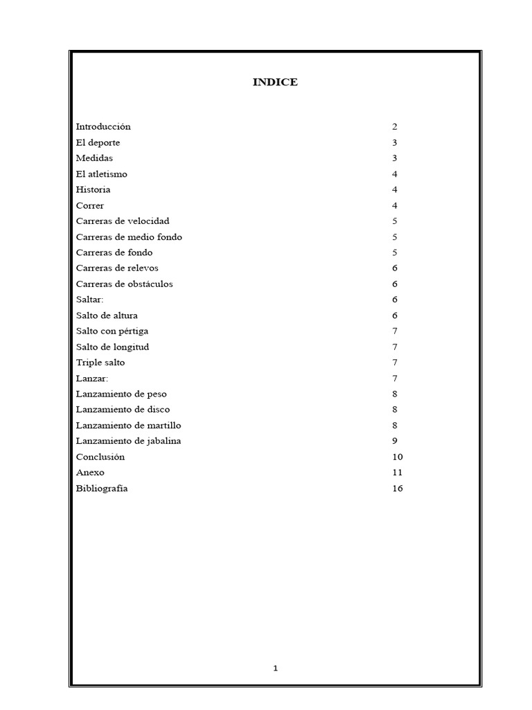 Trabajo de Atletismo | PDF | Deporte del atletismo | Deportes atléticos