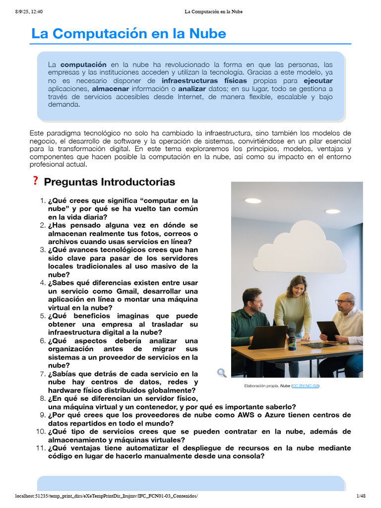 Fundamentos de La Nube 1 | PDF | Computación en la nube | Software como ...