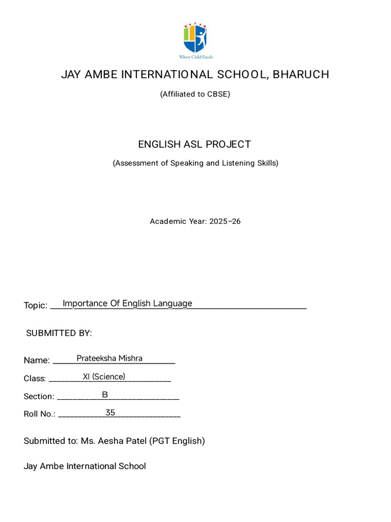 Asl Page | PDF
