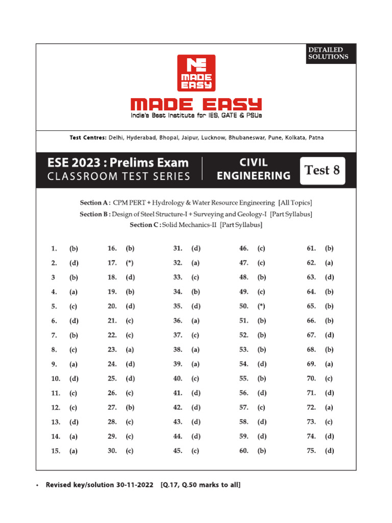 361ufrep Test 8 Revised Sol ESE Pre | PDF
