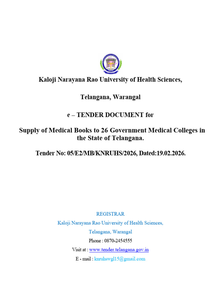 Tender Document For Medical Books | PDF | Payments | Arbitration