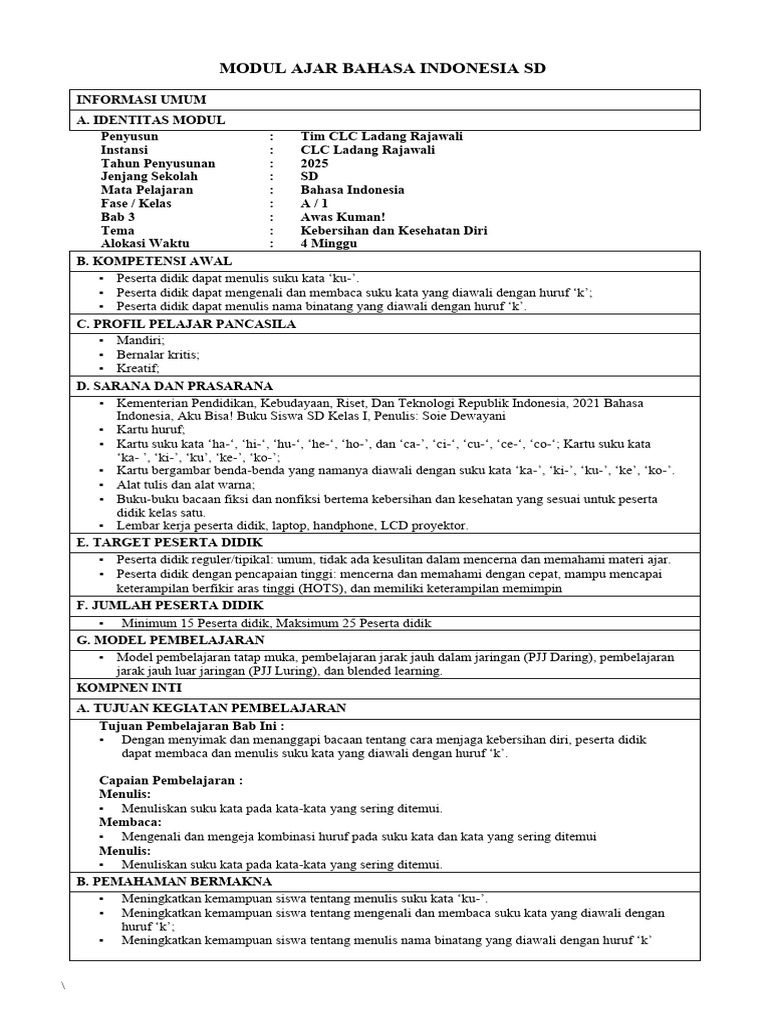 Modul Ajar Bab 3 | PDF