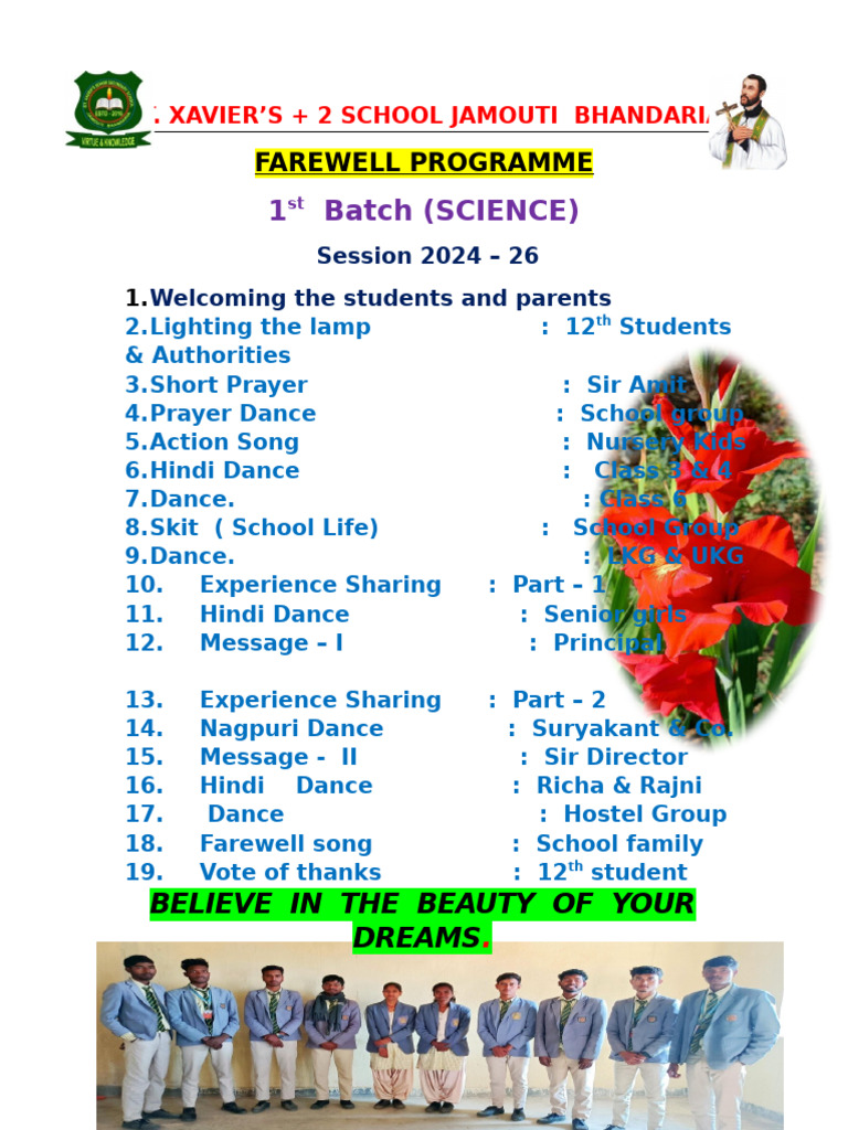 Farewell Programme Class 12th 2026 | PDF