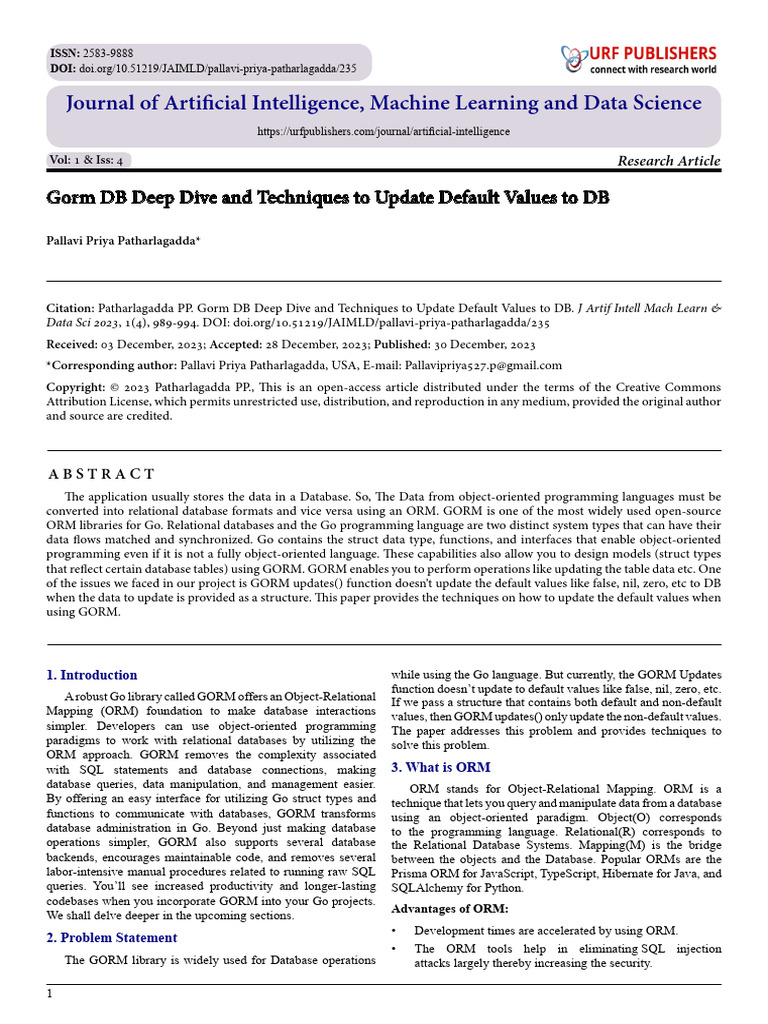 Gorm DB Deep Dive and Techniques To Update Default Values To DB | PDF ...