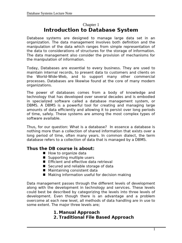 DB Lecture Note All in ONE | PDF | Databases | Relational Model